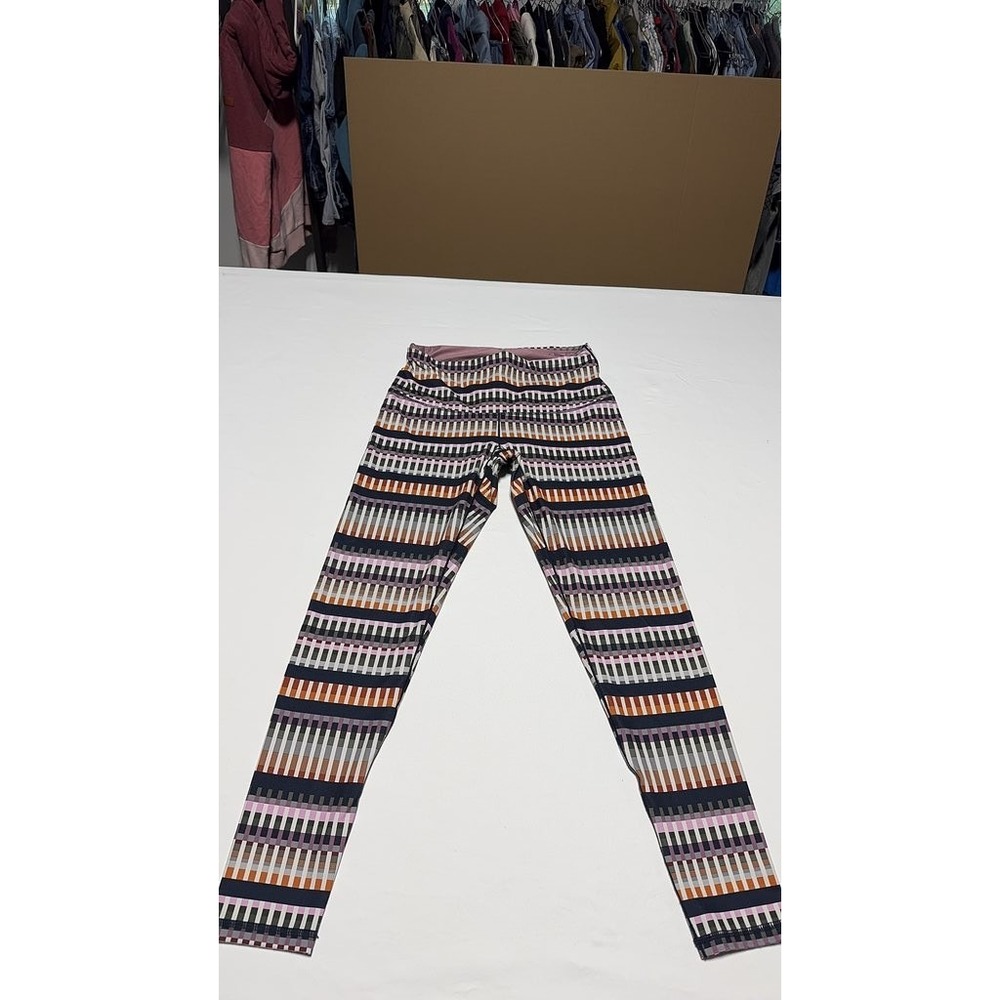 prAna Womens Striped Leggings Multicolor Activewear Casual Size M
